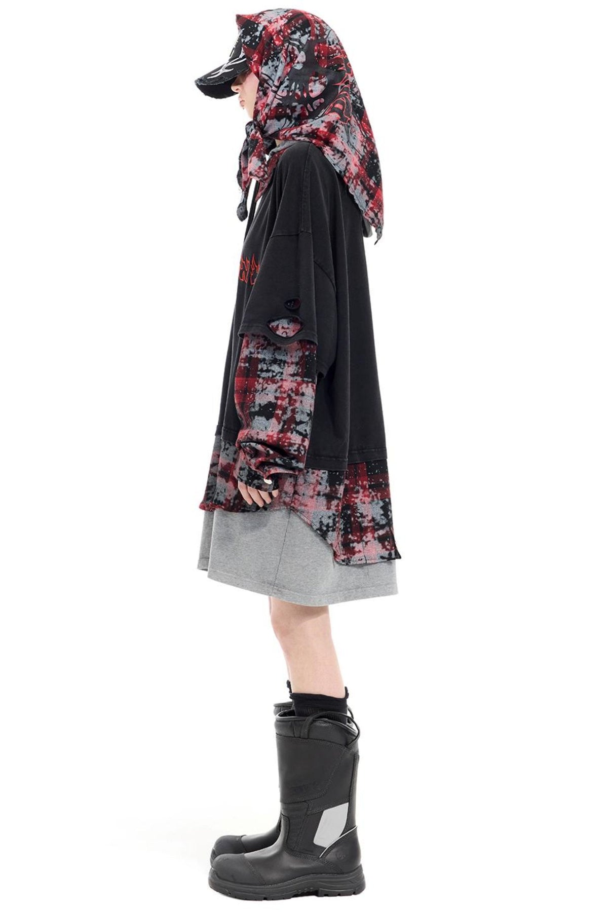 Layered Hooded T-shirt