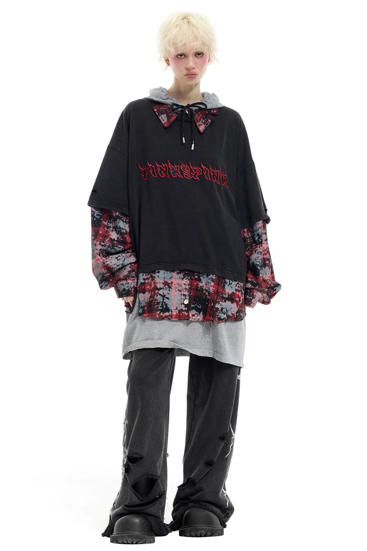 Layered Hooded T-shirt