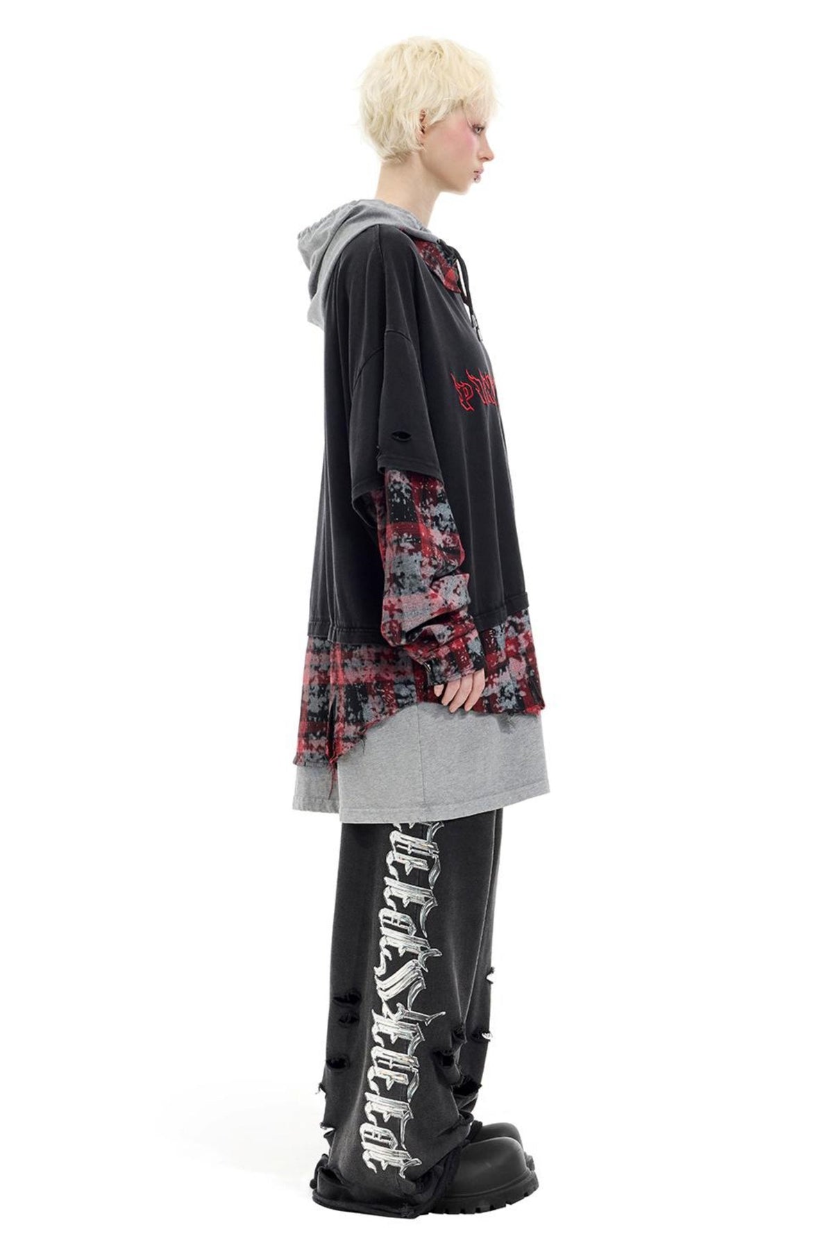 Layered Hooded T-shirt