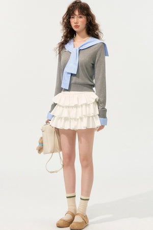 Layered Lace A-Line Culottes