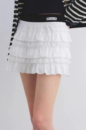 Layered Lace Patchwork Skirt