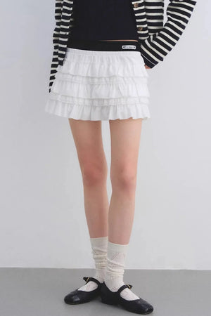 Layered Lace Patchwork Skirt