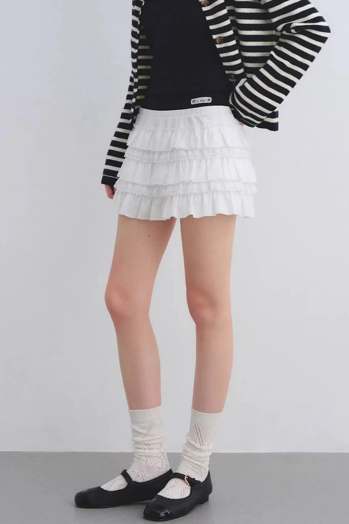 Layered Lace Patchwork Skirt