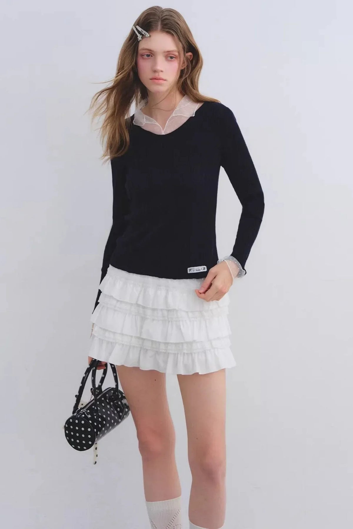 Layered Lace Patchwork Skirt