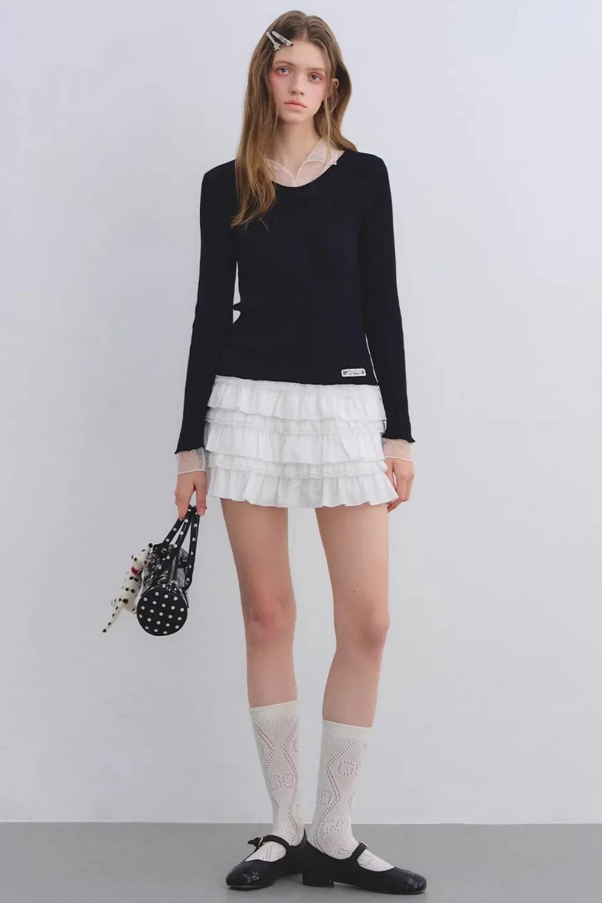 Layered Lace Patchwork Skirt