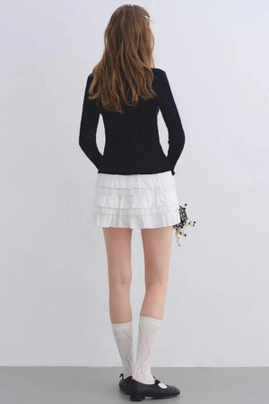 Layered Lace Patchwork Skirt