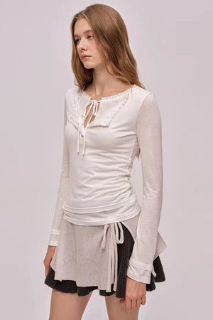 Layered Lace Patchwork Top