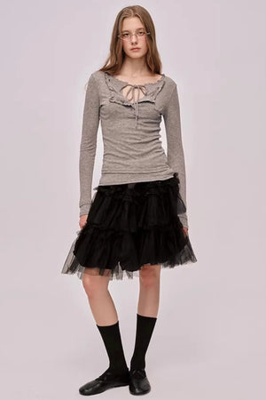 Layered Lace Patchwork Top