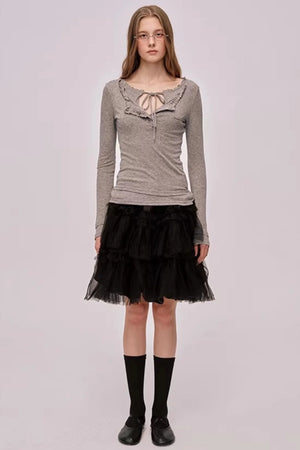 Layered Lace Patchwork Top