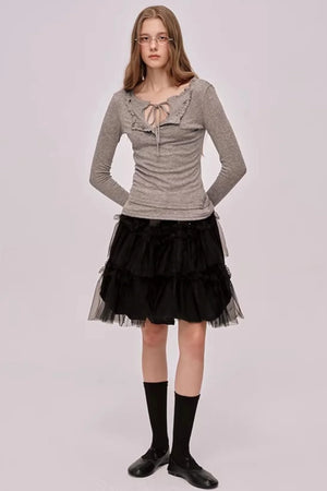 Layered Lace Patchwork Top