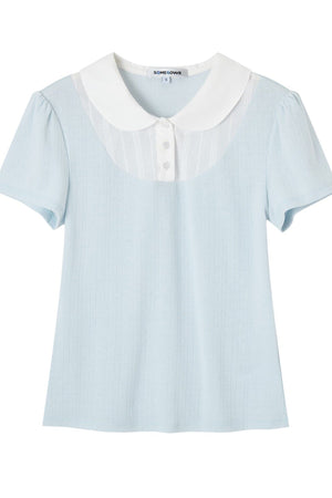 Layered-Look Doll Collar Blouse