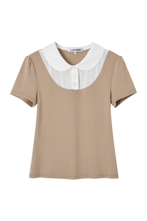 Layered-Look Doll Collar Blouse