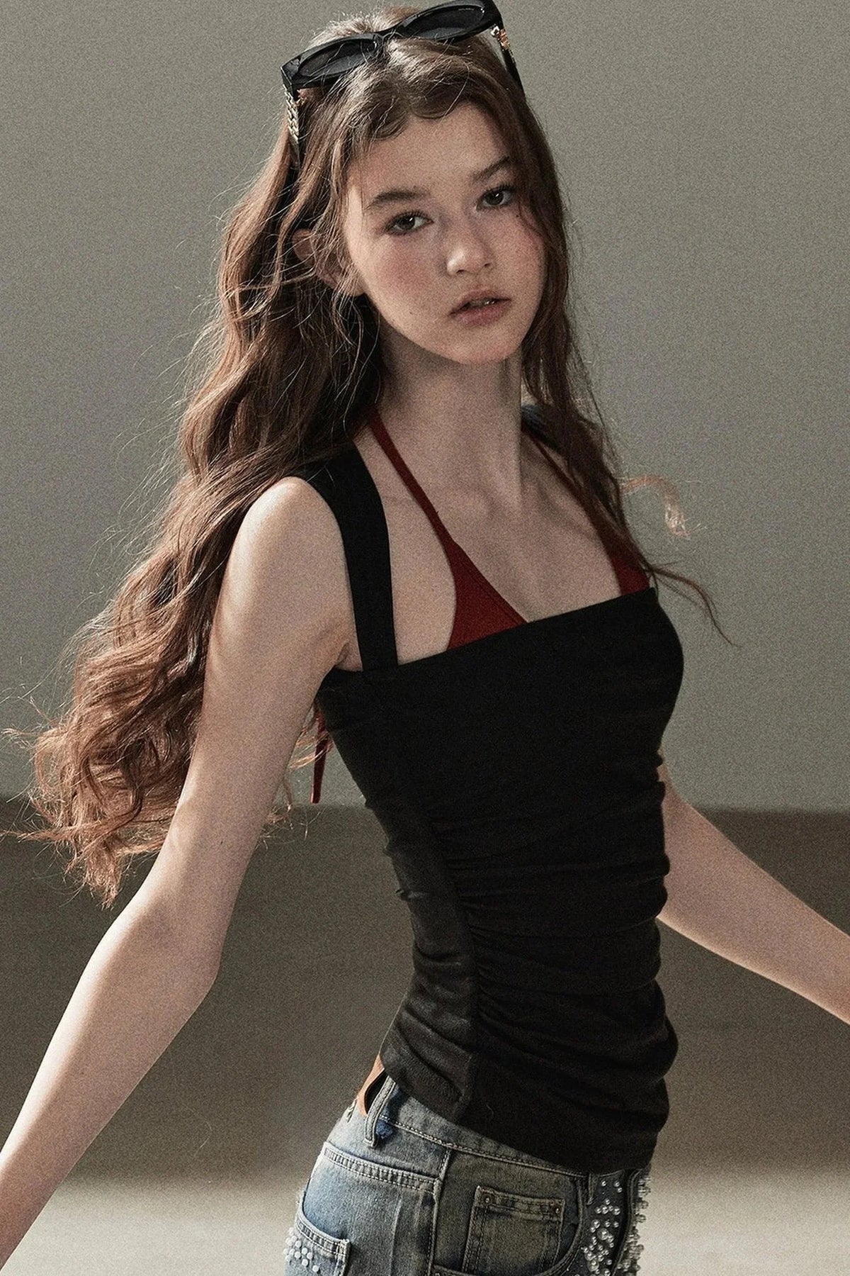 Layered-Look Halter Top