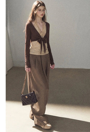 Layered-Look Lace T-Shirt