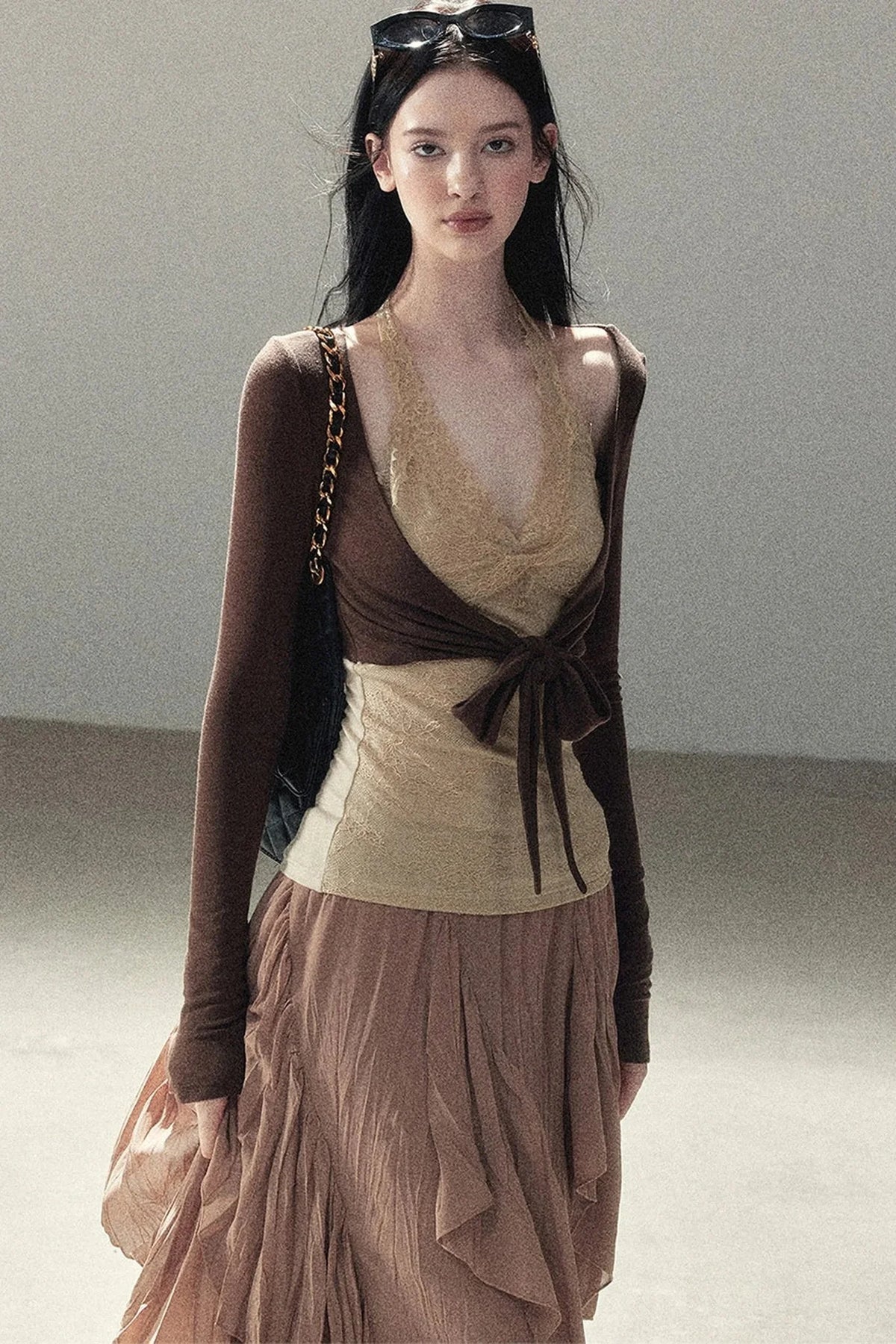 Layered-Look Lace T-Shirt