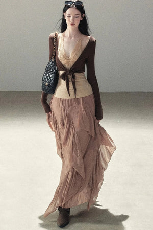 Layered-Look Lace T-Shirt