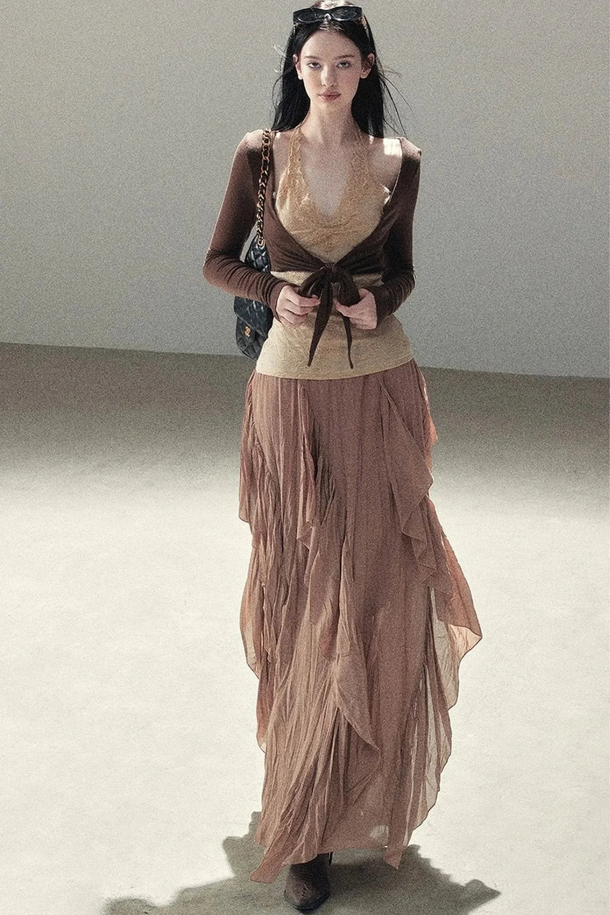 Layered-Look Lace T-Shirt