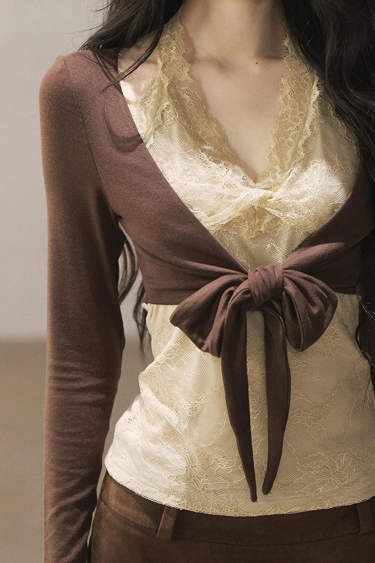 Layered-Look Lace T-Shirt