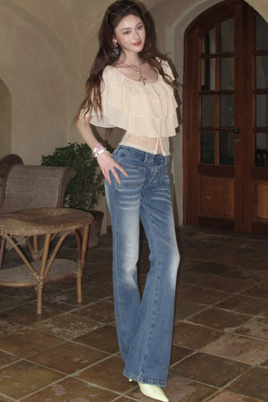 Layered Ruffle Chiffon Blouse