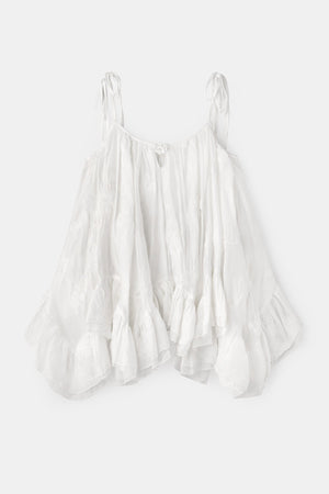 Layered Ruffle Embroidered Camisole Skirt Set-Up