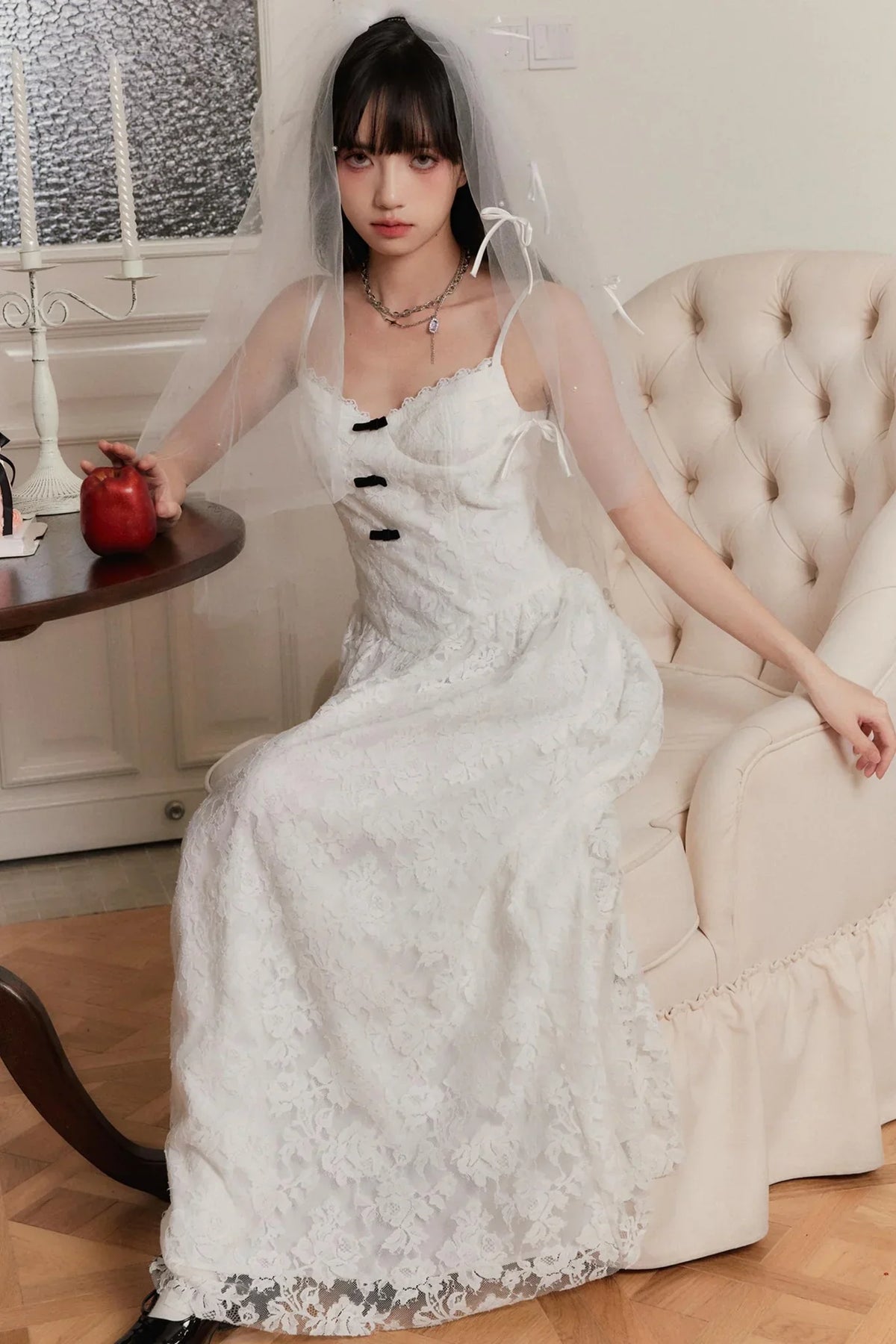 Layered Vintage Lace Dress Set-Up