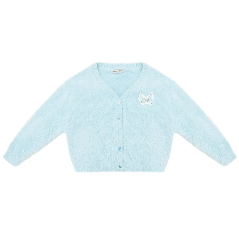 Lazy Butterfly Plush Cardigan