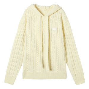 Lazy Cable Hooded Top