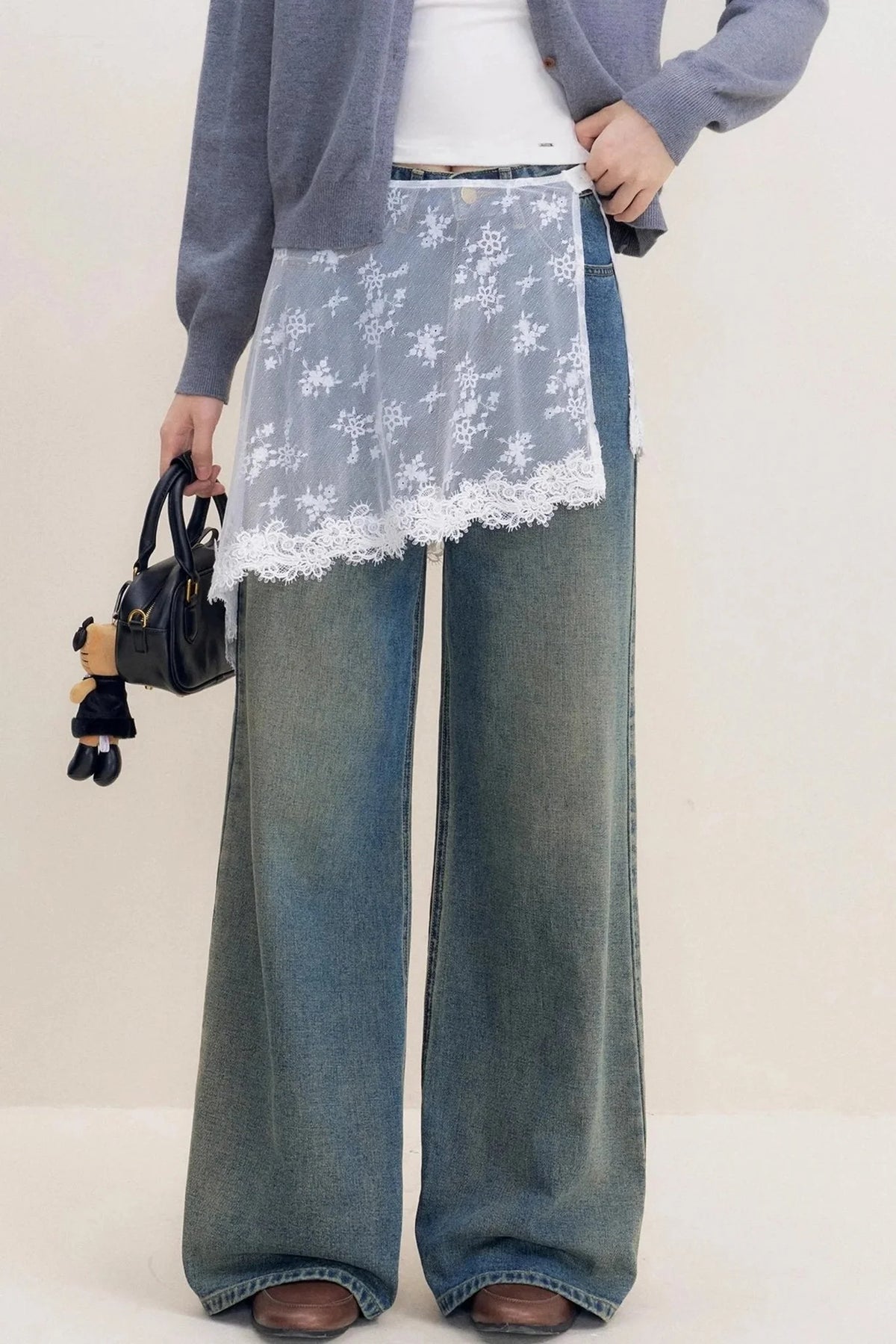 Lazy Cat Leg Jeans Set-Up