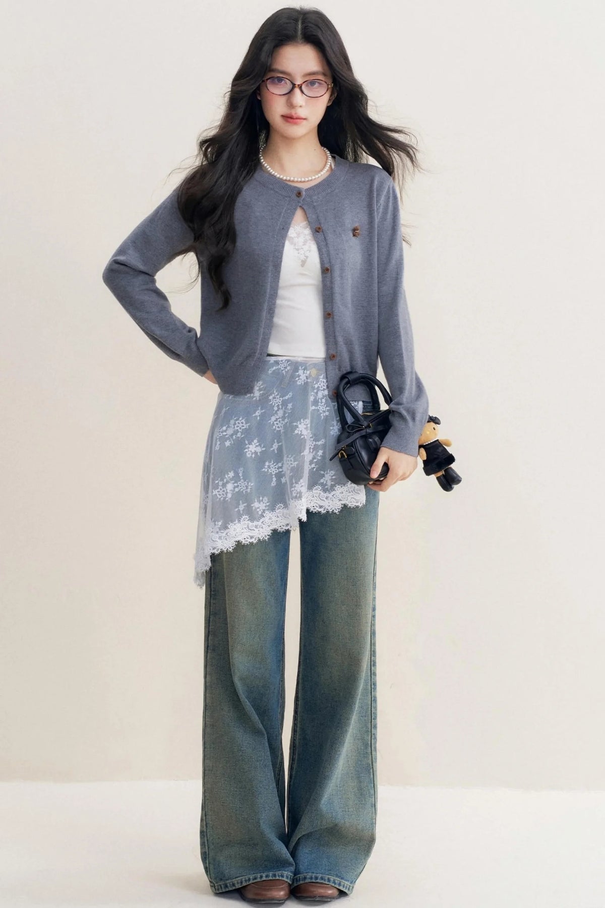 Lazy Cat Leg Jeans Set-Up
