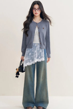 Lazy Cat Leg Jeans Set-Up