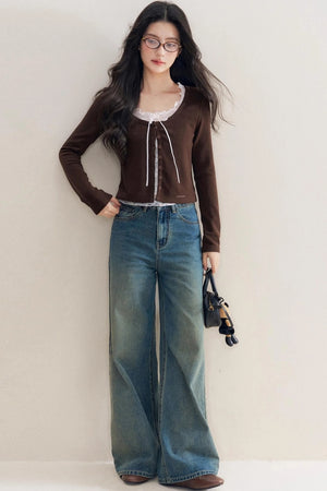 Lazy Cat Leg Jeans Set-Up
