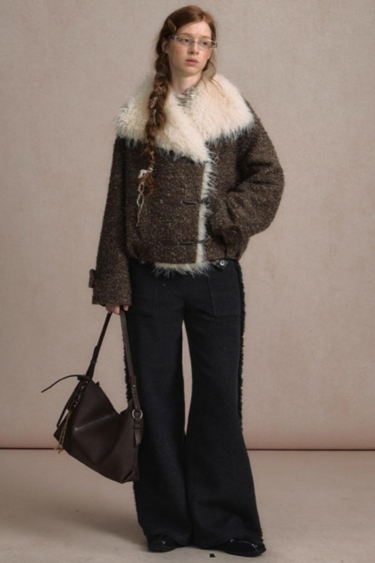 Lazy Drape Wide-Leg Pants