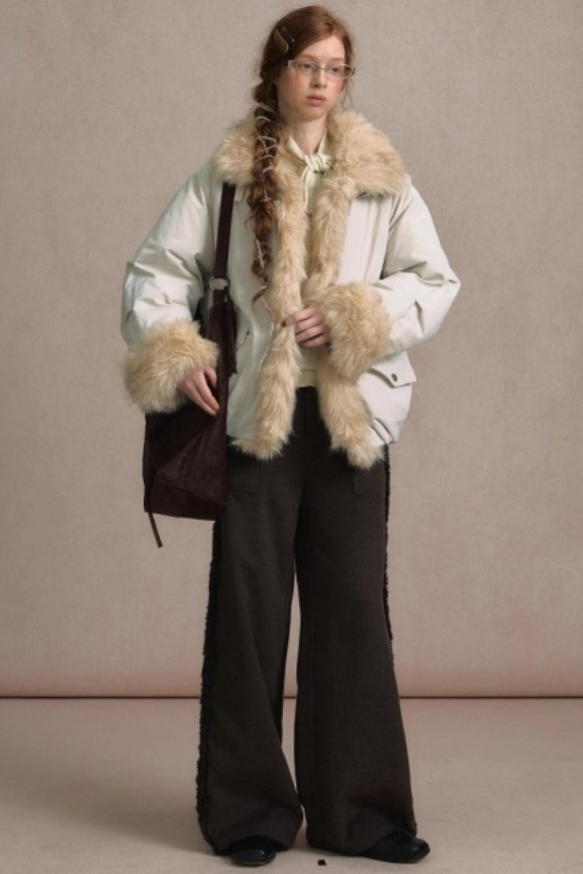 Lazy Drape Wide-Leg Pants