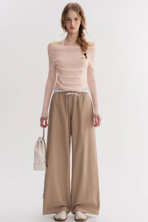 Lazy French Halterneck Knit Top