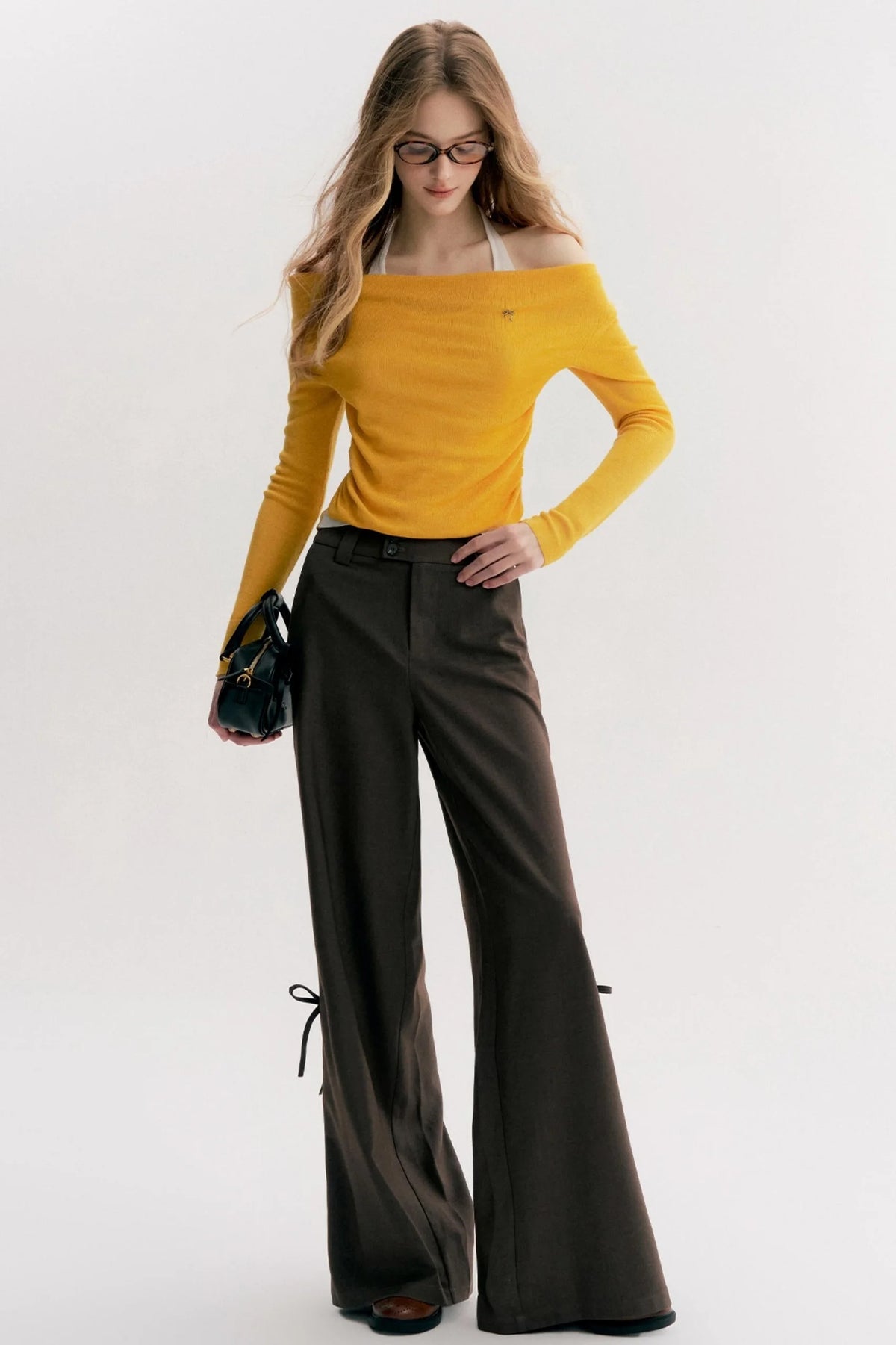 Lazy French Halterneck Knit Top