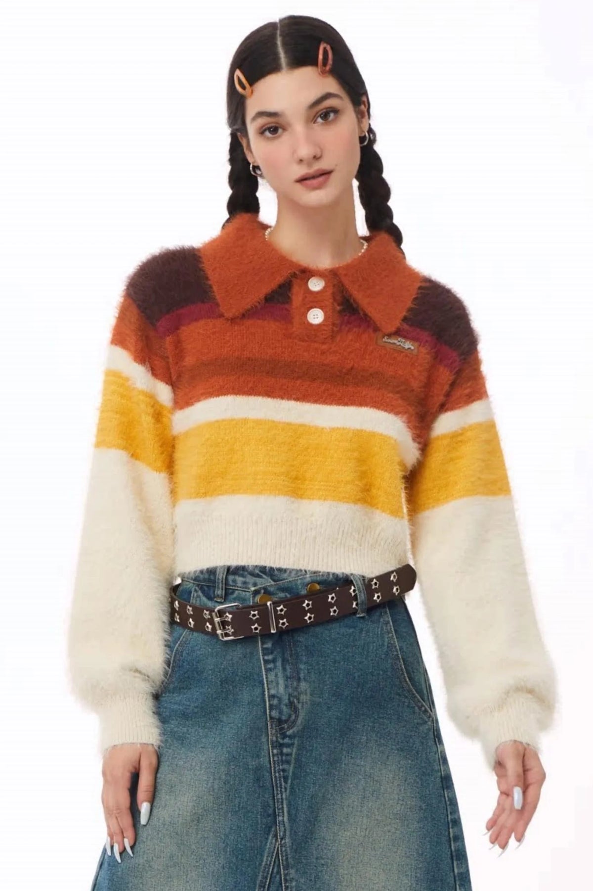 Lazy Retro Polo Neck Sweater