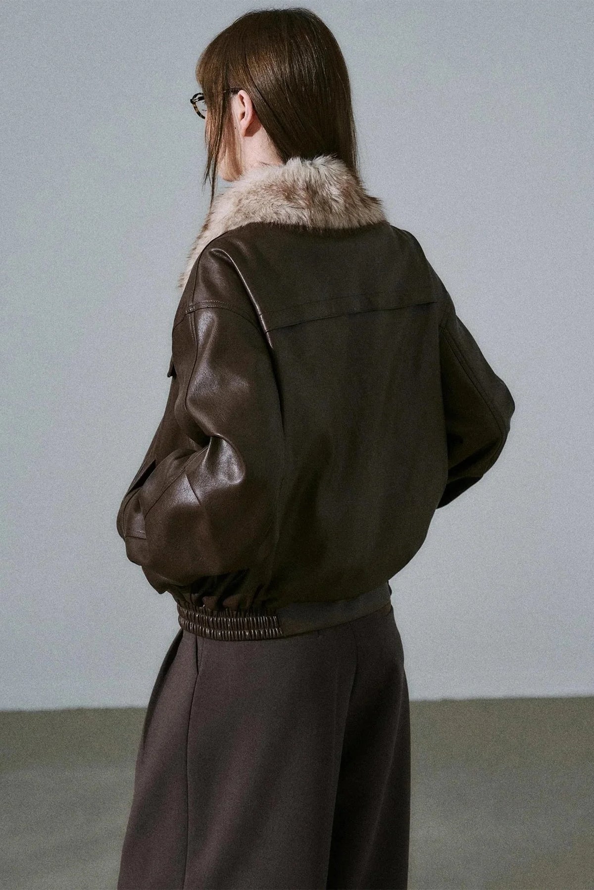 Lazy Silhouette Vintage Biker Jacket