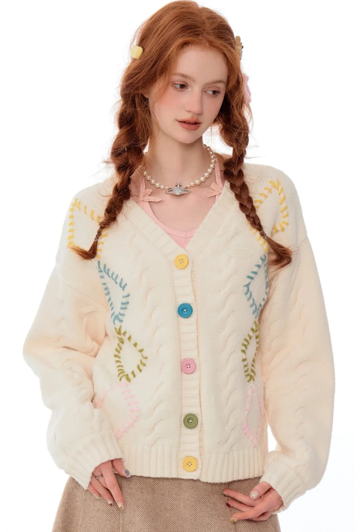 Lazy Style Rhombic Cardigan Jacket