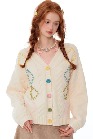 Lazy Style Rhombic Cardigan Jacket