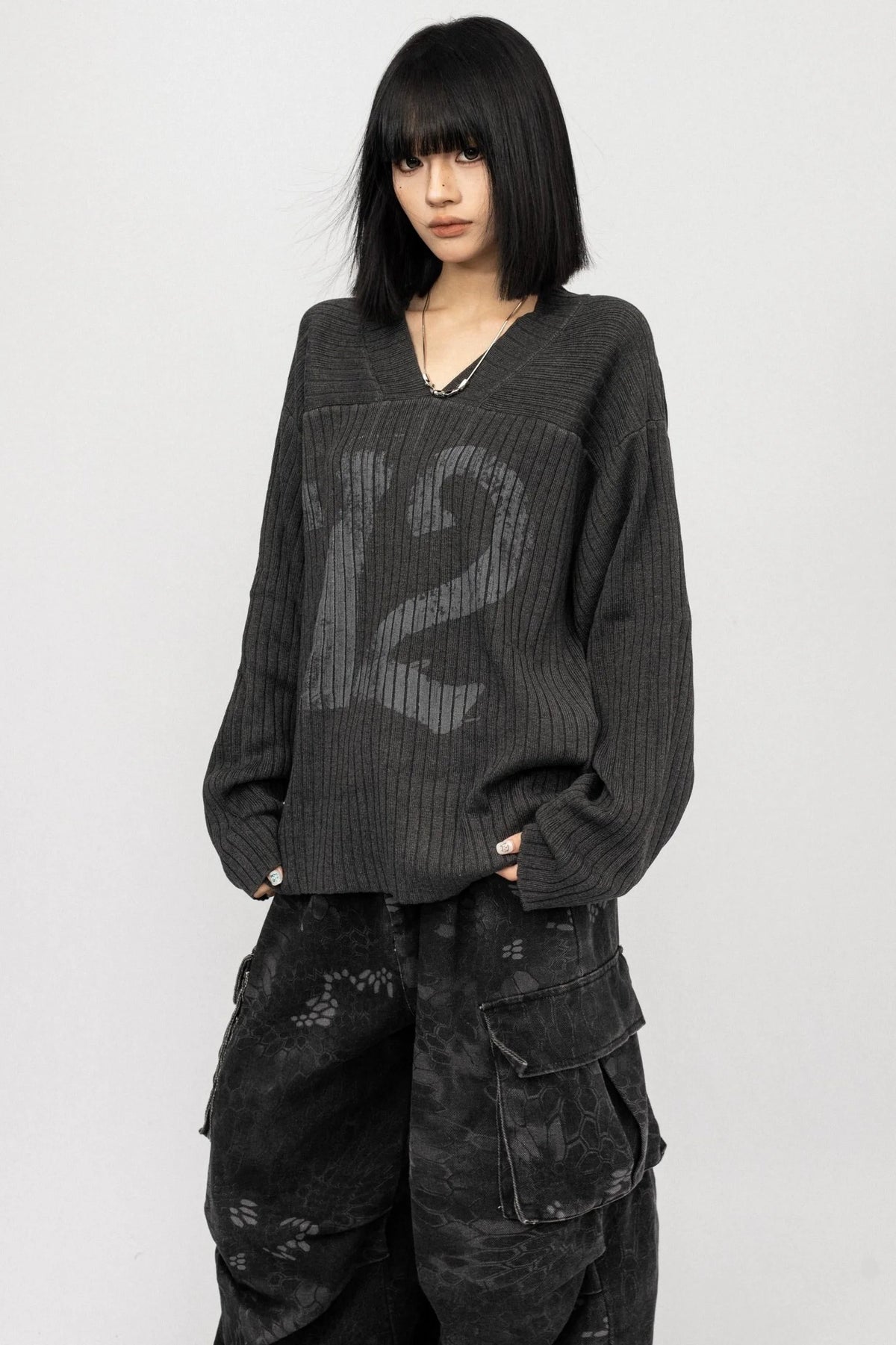 Lazy V-Neck Sweater