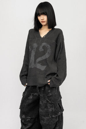 Lazy V-Neck Sweater