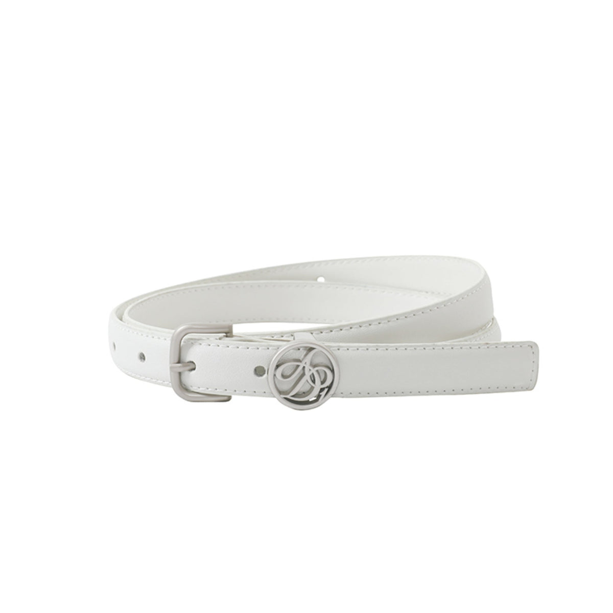 Leather Circle Buckle Belt