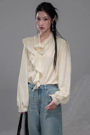 Lemon Yellow Ruffled Blouse
