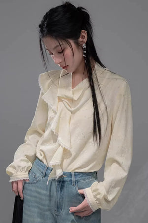 Lemon Yellow Ruffled Blouse