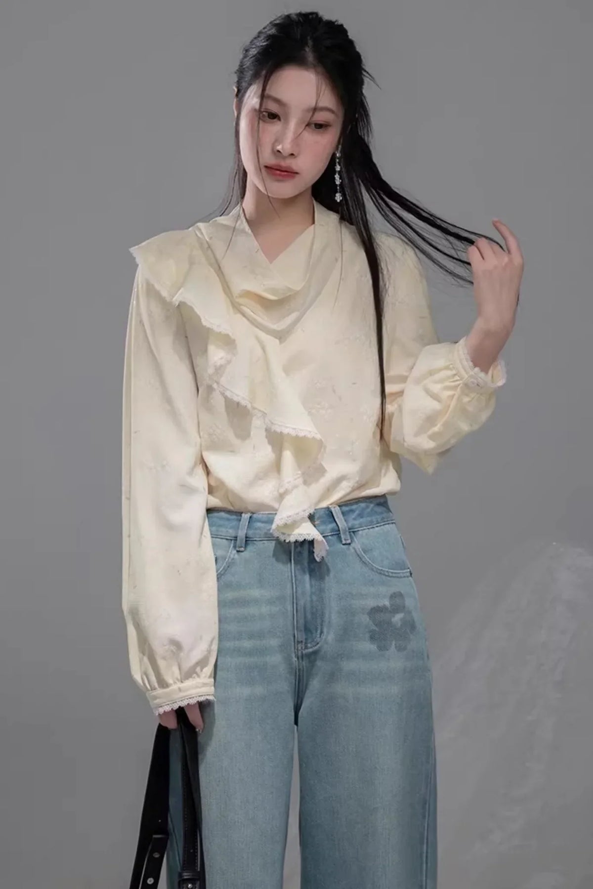 Lemon Yellow Ruffled Blouse