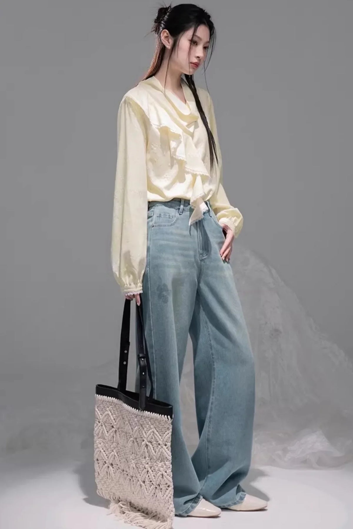 Lemon Yellow Ruffled Blouse