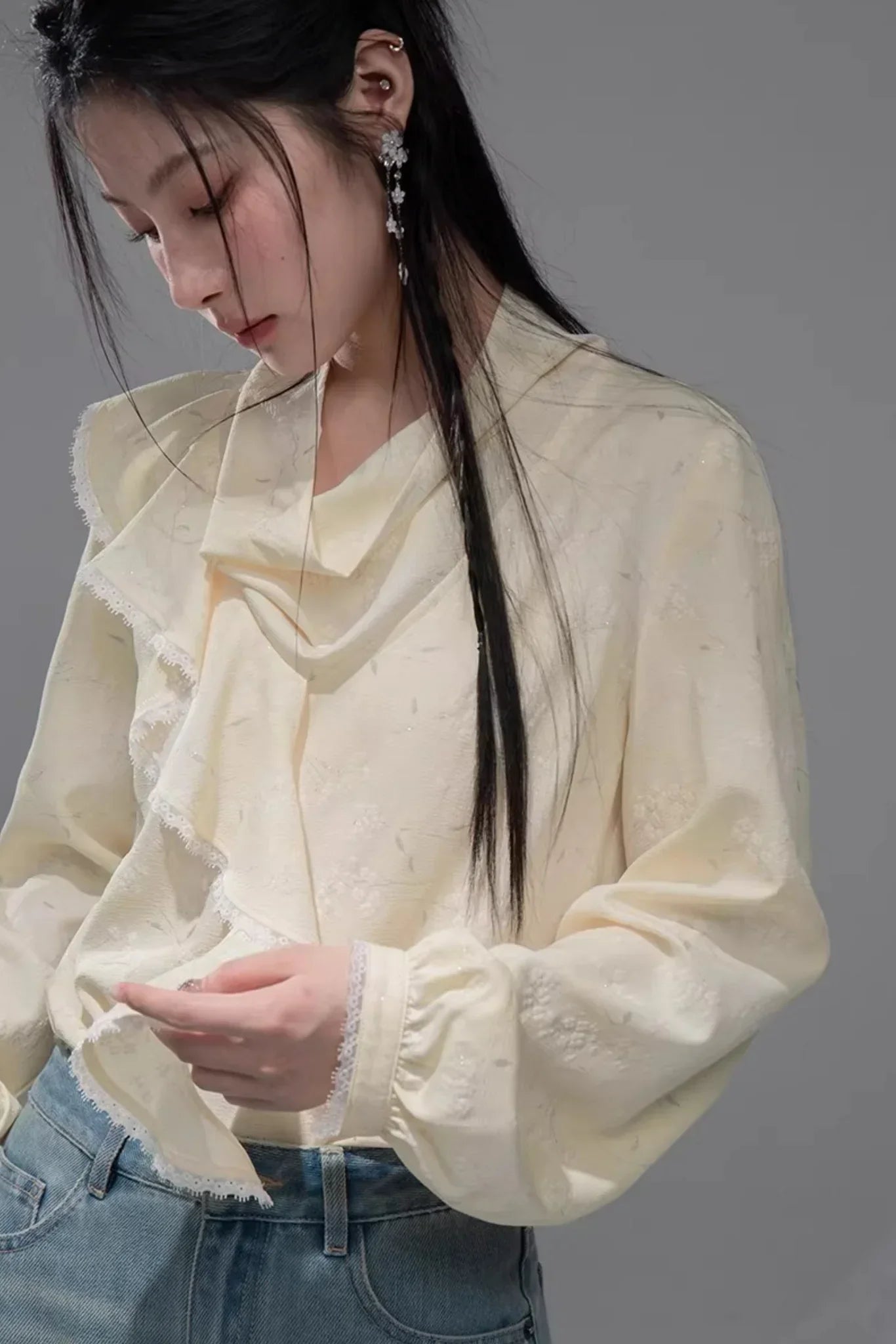 Lemon Yellow Ruffled Blouse