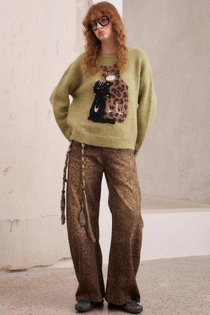 Leopard Crew Neck Sweater