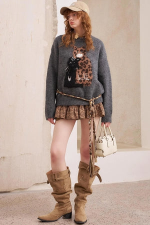 Leopard Crew Neck Sweater