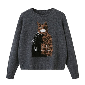 Leopard Crew Neck Sweater